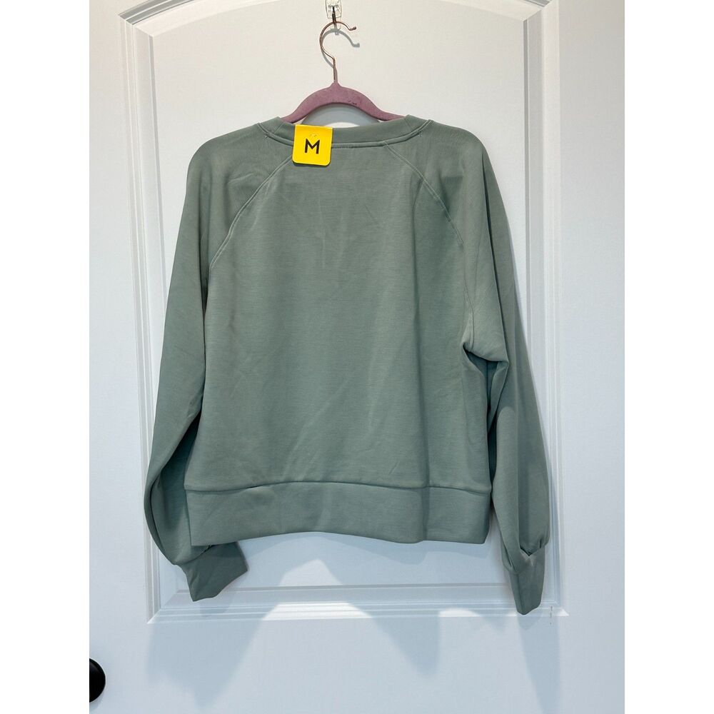 NWT Member's Mark Sandwash Crewneck Pullover Sweatshirt Sage Green Size Medium - Picture 2 of 6